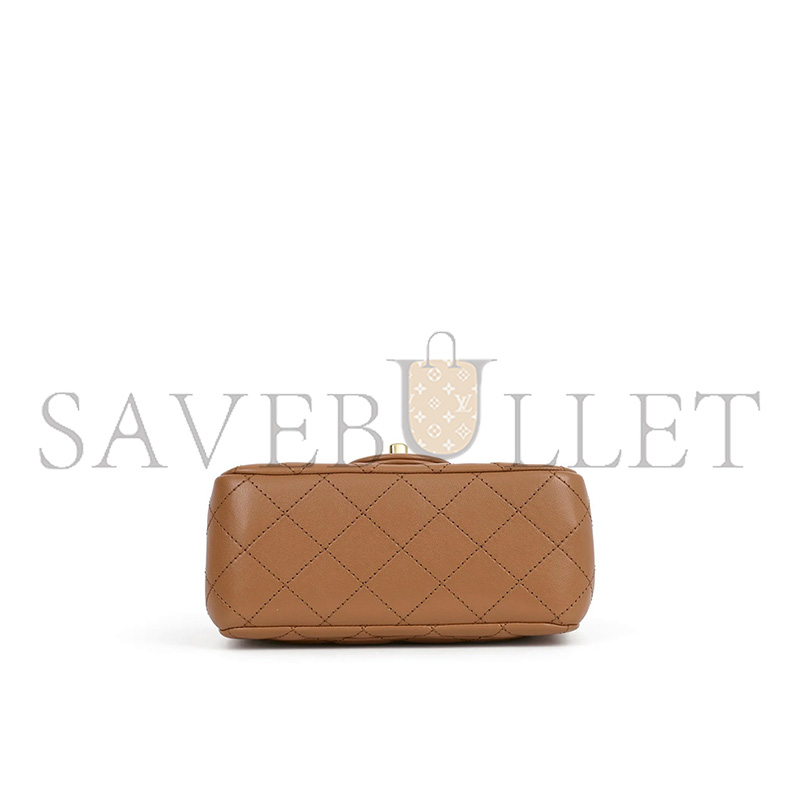 CHANEL MASTER FLAP BAG SHINY LANBSKIN AS5758 (18*13*7cm)